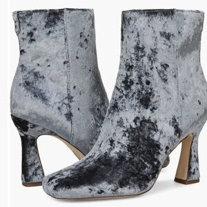 Circus by Sam Edelman Emma Velvet Heeled Boots in Glacier Sz 9.5